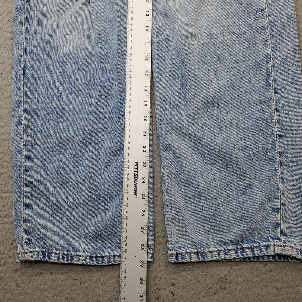 Aéropostale Baggy Jeans Womens 6R Blue Denim Distressed Low Rise Straight Leg - Picture 4 of 10